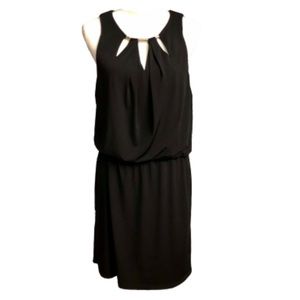 WHBM Black Cocktail Dress w/ Open Back M
